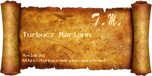 Turbucz Mariann névjegykártya